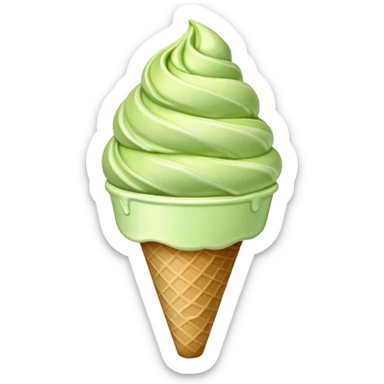 Fancy pistachio ice cream sticker