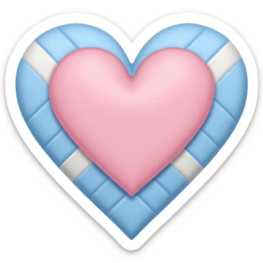 pastel heart with a soft checkered pattern sticker
