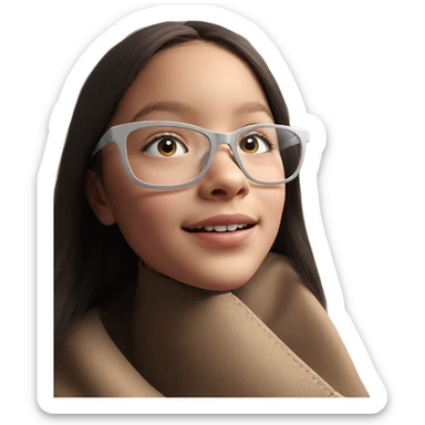 realistic portrait of girl sticker