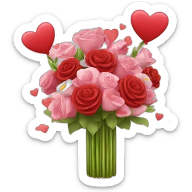 Valentine’s Day flower bouquet  sticker