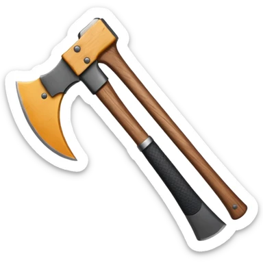 black metal climbing axe sticker