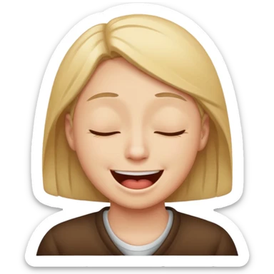 Trying not to laugh sticker