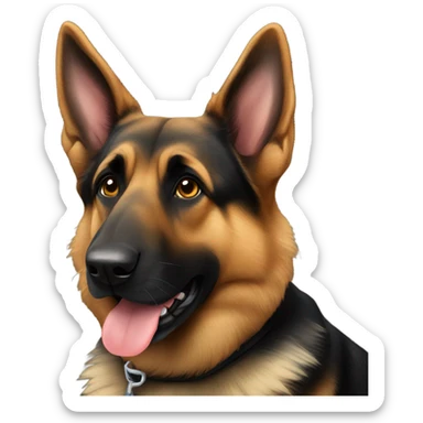 Brindle German shepherd  sticker