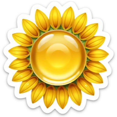 sunflower oil droplet sticker
