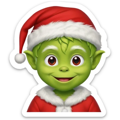 Grinch baby boy sticker