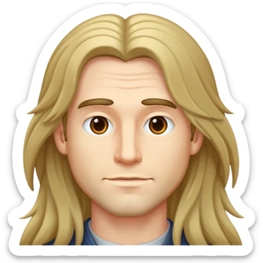 Monsieur long cheveux sticker