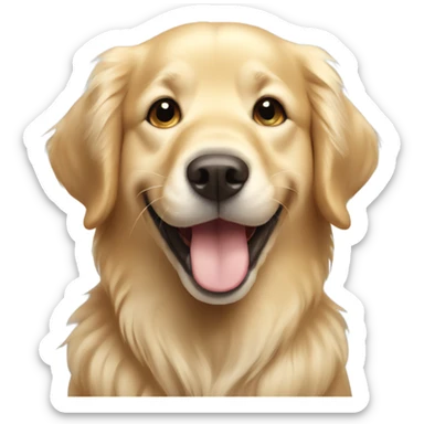 Light Golden retriever smiling  sticker
