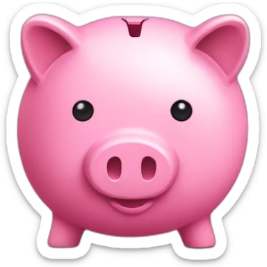 pink piggy bank sticker
