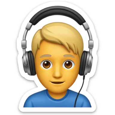 DJ with headphones sticker