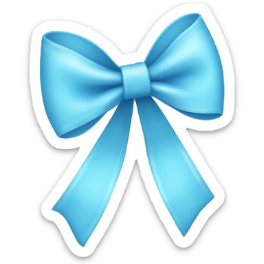 Baby blue bow sticker