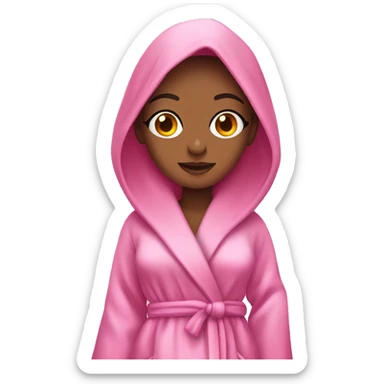 Pink glamorous dressing gown  sticker