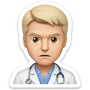 angry medical doctor sticker