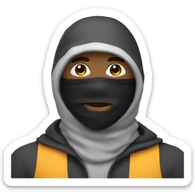 Man with a balaclava  sticker