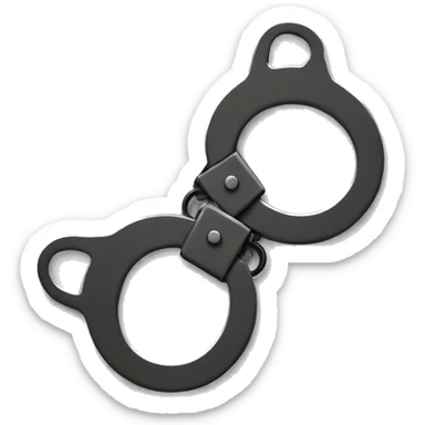 Fuzzy handcuffs sticker