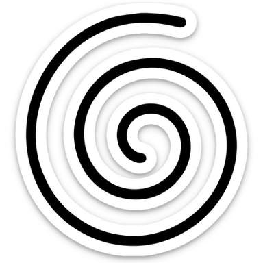 Add a subtle shadow to the Wicken spiral, keep black, white, and grey colors, simple and modern style, no background sticker