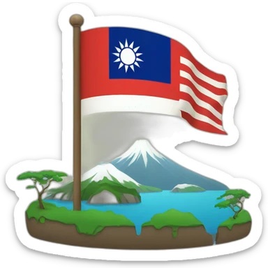 TAIWAN FLAG AND TAIWAN ISLAND sticker