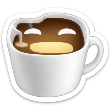 cup of coffee drinking a person sticker