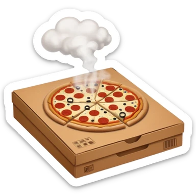 pizza box sticker