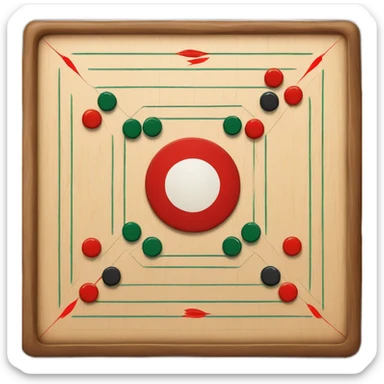 Carrom board sticker