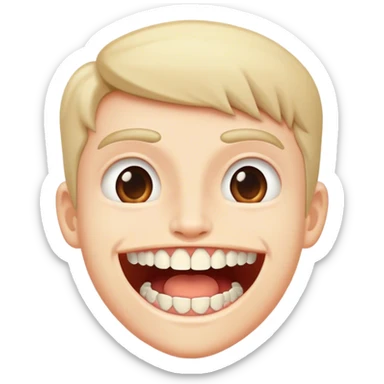 Dork with buck teeth sticker