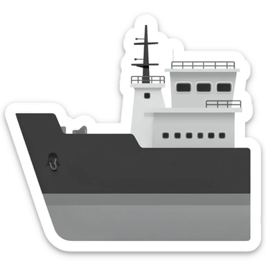 lateral monochromatic bulk carrier sticker