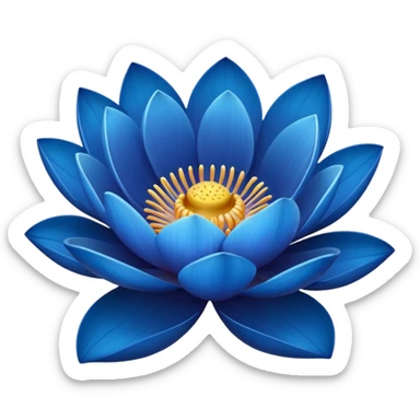 blue lotus flower sticker
