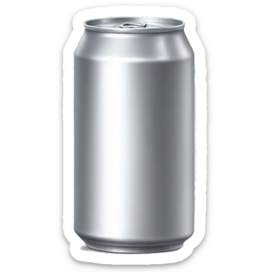 Plain unlabeled silver beer can sticker