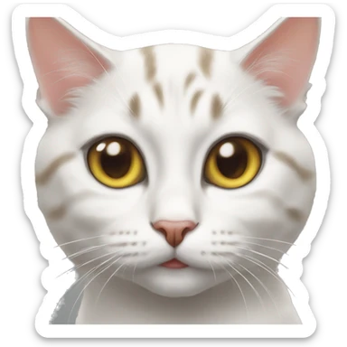 realistic indoor cat portrait sticker