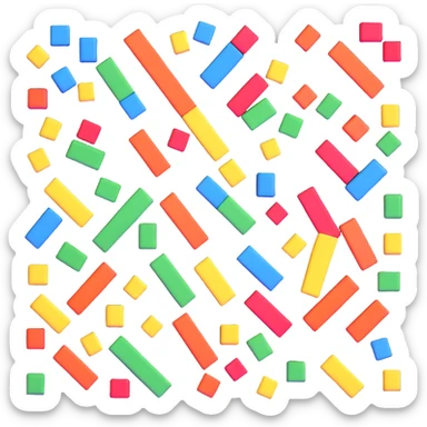 colorful building blocks for children sticker