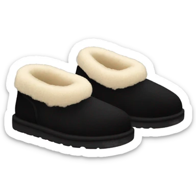 black UGG slippers sticker