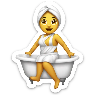 Que sea una chica relajada en bata de baño sticker