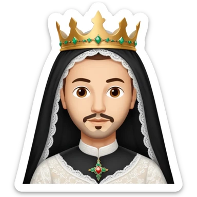 Robe mariage Blanche roi Mohammed VI du maroc sticker