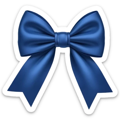 Dark blue bow sticker