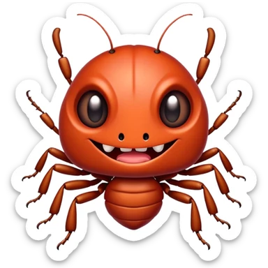 Kawaii style Bedbug with fangs sticker