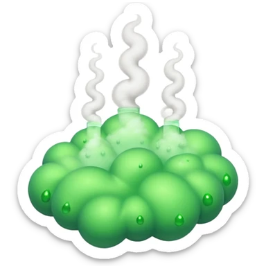 poisonous gas, isometric sticker