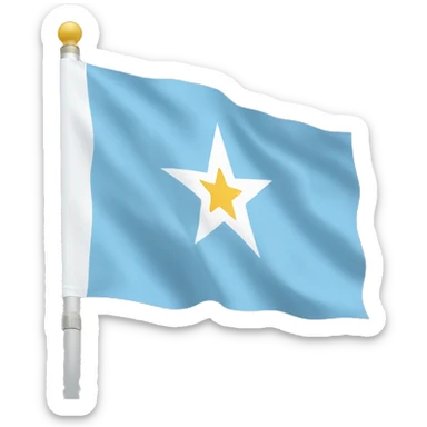 Guayaquil Flag it has 5 straps light blue, white, light blue, white andLight blue. In the third strap there are 3 centered white stars sticker