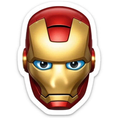 Iron man face sticker