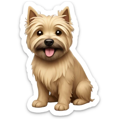 Happy tan cairn terrier  sticker