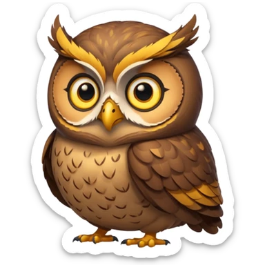 şişko baykuş sticker