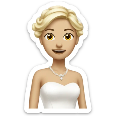 blonde bride sticker