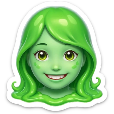 Slime girl sticker