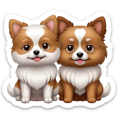 Two little dogs sticker