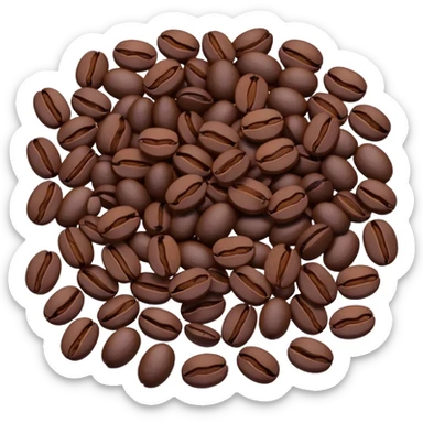 Create 3D minimalist emoji in the style of Coffee Lover — a coffee shop and roastery brand.
Style: cozy, warm.
Colors — purple-pink range.
🫘 coffee beans sticker