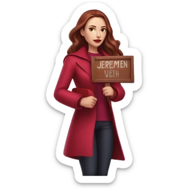 marvel-scarlet-witch-holding-a-sign-with-the-name-jeremias sticker