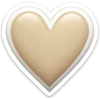 beige and white mix colour heart sticker