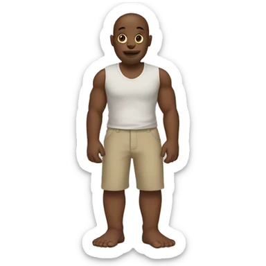 little man with huge feet sticker