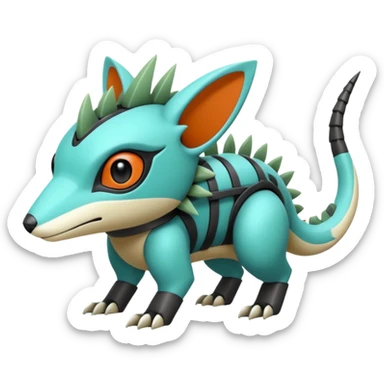  exotic tropical cyber-Sleuth-Loyd-Garmaddon-Litten-Linoone-Noibat-Fakémon-Pokémon-Vernid-creature sticker