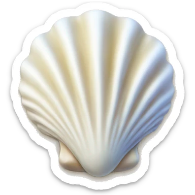 white seashell sticker