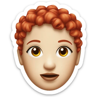 doll head pierced with red-headed pins sticker