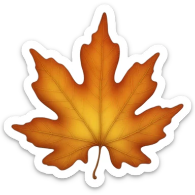 autumn leaf sticker